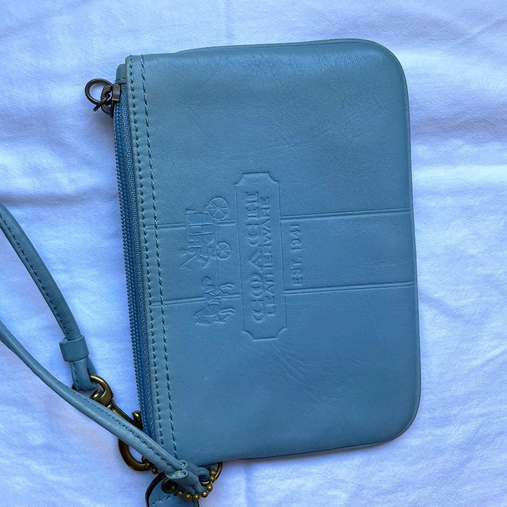 Coach leather wristlet